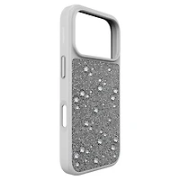 High smartphone case, Flat Back crystals, iPhone® 17 Pro, Silver Tone by SWAROVSKI