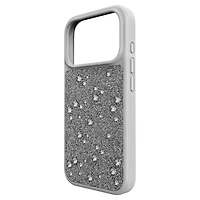 High smartphone case, Flat Back crystals, iPhone® 17 Pro, Silver Tone by SWAROVSKI