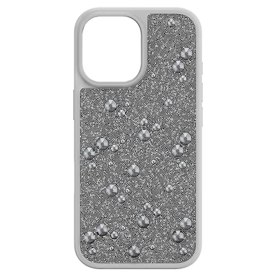 High smartphone case, Flat Back crystals, iPhone® 17, Silver Tone by SWAROVSKI