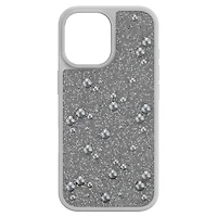 High smartphone case, Flat Back crystals, iPhone® 17, Silver Tone by SWAROVSKI