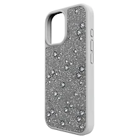 High smartphone case, Flat Back crystals, iPhone® 17, Silver Tone by SWAROVSKI