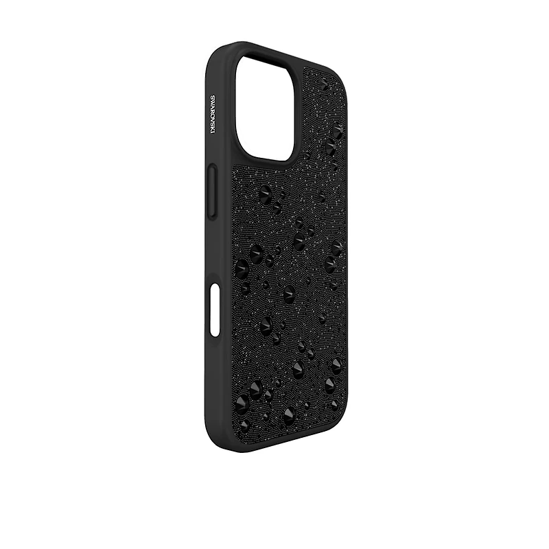 High smartphone case, Flat Back crystals, iPhone® 17, Black by SWAROVSKI
