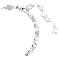 Mesmera bracelet, Mixed cuts, White, Rhodium plated by SWAROVSKI
