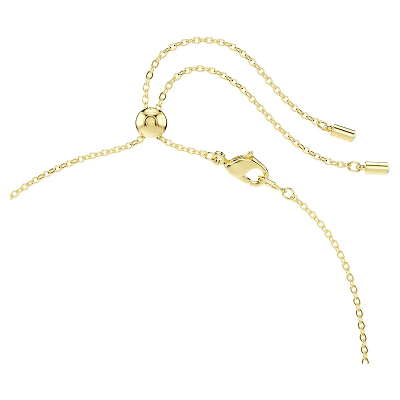 Constella necklace, Mixed cuts, Green, Gold-tone plated by SWAROVSKI