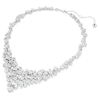 Constella necklace, Mixed cuts, Clasp, White, Rhodium plated by SWAROVSKI