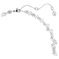 Constella necklace, Mixed cuts, Clasp, White, Rhodium plated by SWAROVSKI