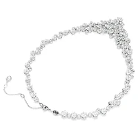 Constella necklace, Mixed cuts, Clasp, White, Rhodium plated by SWAROVSKI
