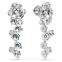 Constella drop earrings, Mixed cuts, White, Rhodium plated by SWAROVSKI