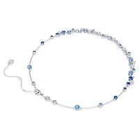 Constella necklace, Mixed cuts, Blue, Rhodium plated by SWAROVSKI