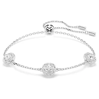 Una Angelic bracelet, Round cut, Double sided motifs, White, Rhodium plated by SWAROVSKI