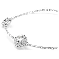 Una Angelic bracelet, Round cut, Double sided motifs, White, Rhodium plated by SWAROVSKI