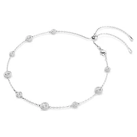 Una Angelic necklace, Round cut, Double sided motifs, White, Rhodium plated by SWAROVSKI