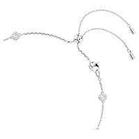 Una Angelic necklace, Round cut, Double sided motifs, White, Rhodium plated by SWAROVSKI