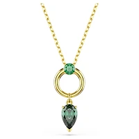 Mesmera pendant, Mixed cuts, Green, Gold-tone plated by SWAROVSKI