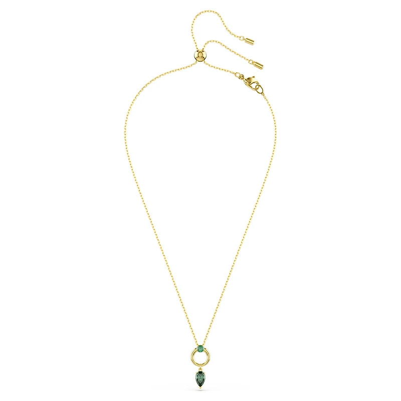 Mesmera pendant, Mixed cuts, Green, Gold-tone plated by SWAROVSKI