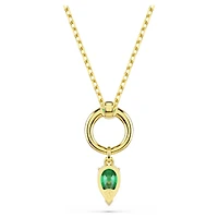 Mesmera pendant, Mixed cuts, Green, Gold-tone plated by SWAROVSKI