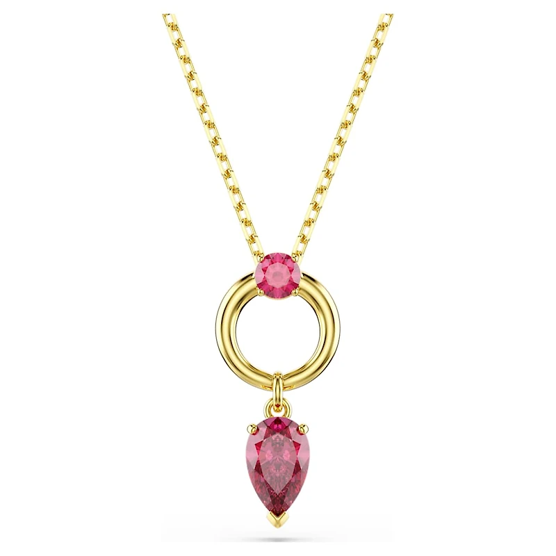 Mesmera pendant, Mixed cuts, Red, Gold-tone plated by SWAROVSKI