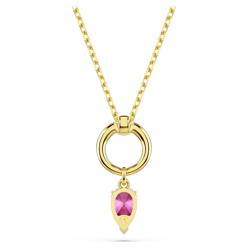 Mesmera pendant, Mixed cuts, Red, Gold-tone plated by SWAROVSKI