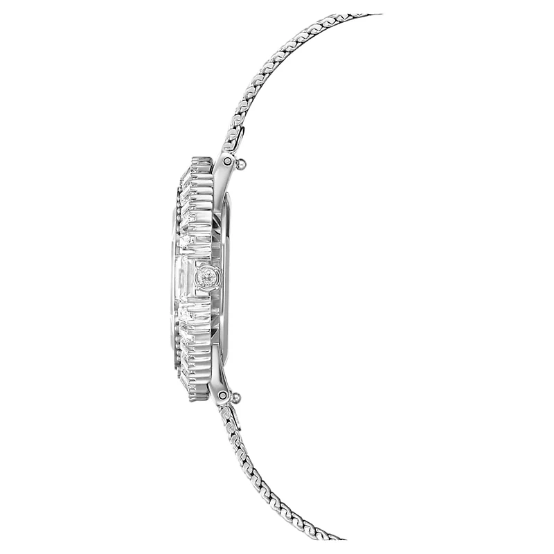 Matrix octagon watch, Metal bracelet, Silver tone, Stainless steel by SWAROVSKI