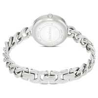 Cocktail round watch, Metal bracelet, Silver Tone, Stainless steel by SWAROVSKI