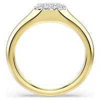 Dextera ring, Mixed cuts, White, Gold-tone plated by SWAROVSKI