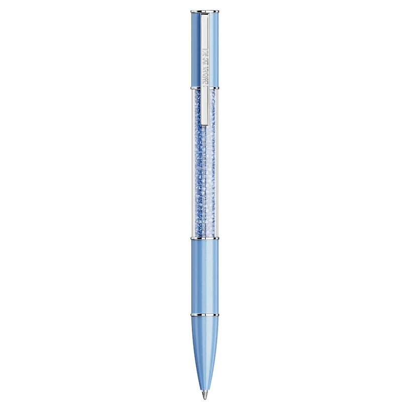 Crystalline ballpoint pen, ReCreated™ crystals, Blue, Blue lacquered, chrome plated by SWAROVSKI