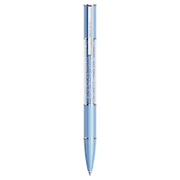 Crystalline ballpoint pen, ReCreated™ crystals, Blue, Blue lacquered, chrome plated by SWAROVSKI