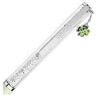 Crystalline ballpoint pen, Clover, Green, Green lacquered, chrome plated by SWAROVSKI
