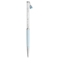 Crystalline ballpoint pen, Teddy, Blue, Blue lacquered, chrome plated by SWAROVSKI