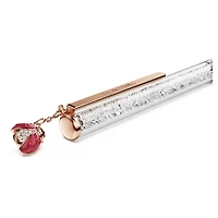 Crystalline ballpoint pen, Ladybug, White, Red lacquered, Rose gold-tone plated by SWAROVSKI