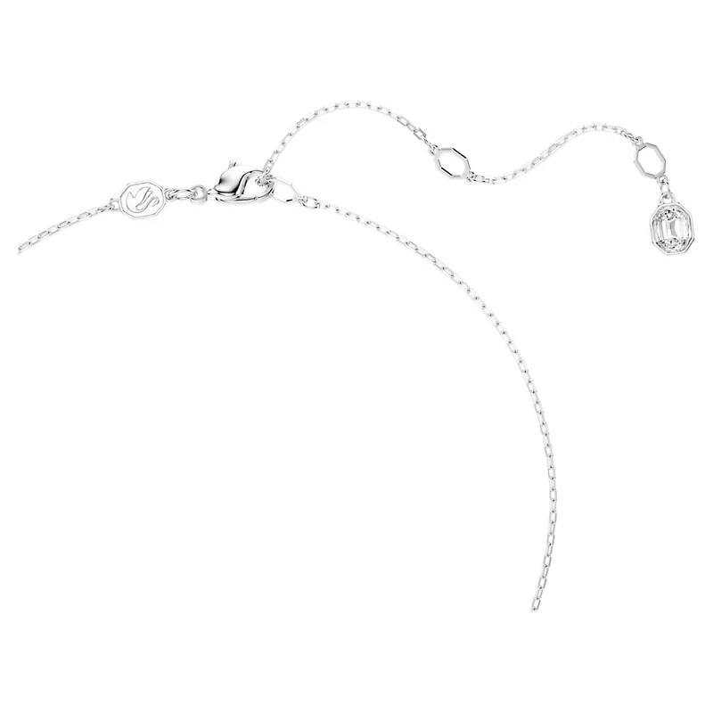 Una Angelic Y pendant, Round cut, White, Rhodium plated by SWAROVSKI