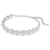 Una Angelic choker, White, Rhodium plated by SWAROVSKI