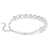 Una Angelic choker, White, Rhodium plated by SWAROVSKI