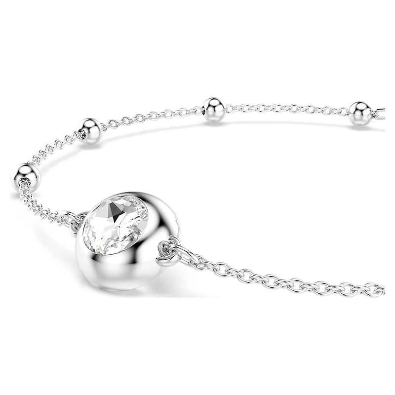 Una Angelic bracelet, Round cut, White, Rhodium plated by SWAROVSKI