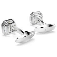 Millenia cufflinks, Octagon cut, White, Rhodium plated by SWAROVSKI