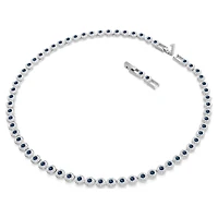 Una Angelic necklace, Round cut, Blue, Rhodium plated by SWAROVSKI