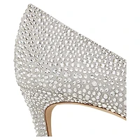 Stuart WEITZMAN Power Shine pump, White by SWAROVSKI