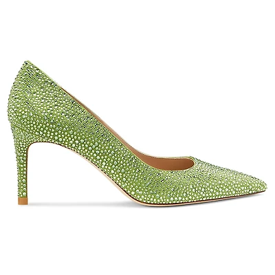 Stuart WEITZMAN Power Shine pump, Green by SWAROVSKI