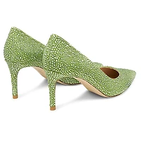 Stuart WEITZMAN Power Shine pump, Green by SWAROVSKI