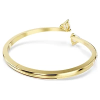 Mesmera Attract bangle, Heart, White, Gold-tone plated by SWAROVSKI