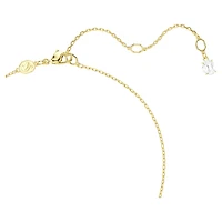 Mesmera necklace, Heart, White, Gold-tone plated by SWAROVSKI