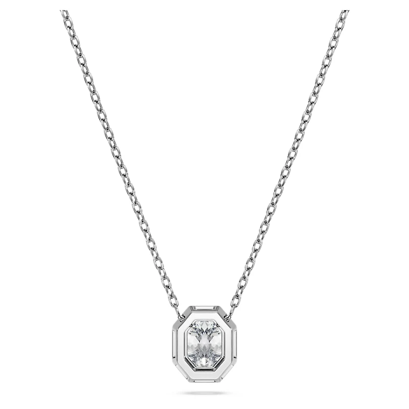 Octagon pendant, Lab-grown diamonds 0.5 ct tw, Octagon shape, 14K white gold by SWAROVSKI
