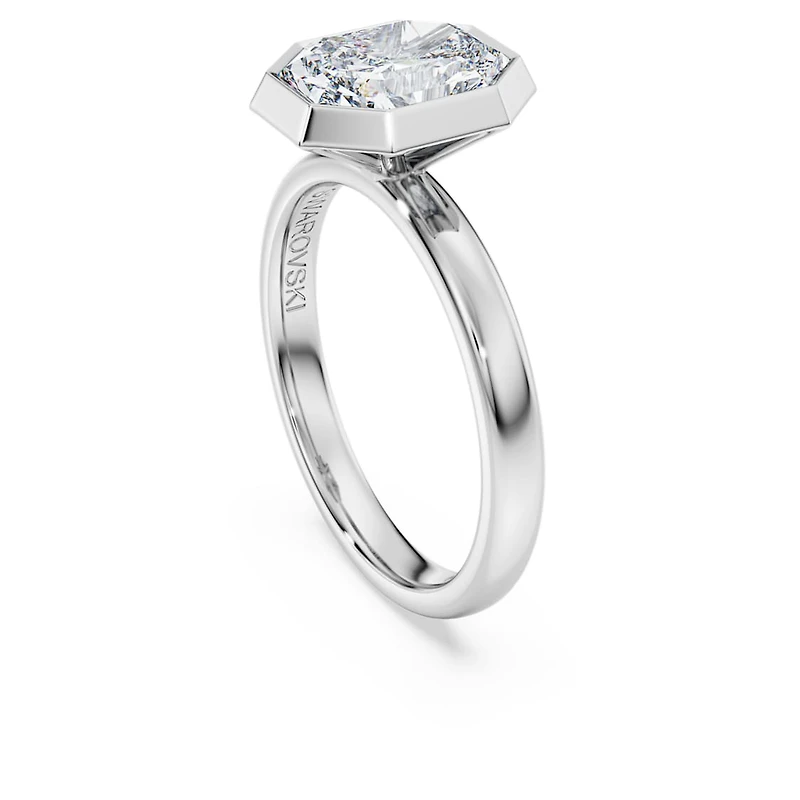Octagon bezel ring, Lab-grown diamonds 2.0 ct tw, shape, 14K white gold by SWAROVSKI