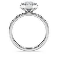 Octagon bezel ring, Lab-grown diamonds 2.0 ct tw, shape, 14K white gold by SWAROVSKI