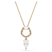 Mesmera set, Pear cut, Round cut, White, Rose gold-tone plated by SWAROVSKI