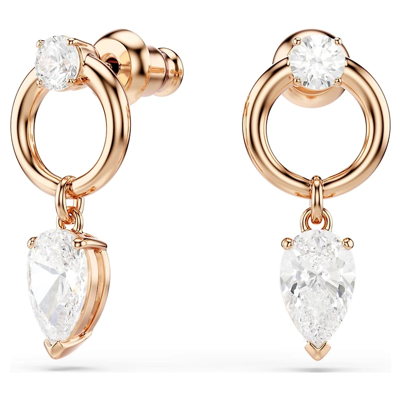 Mesmera set, Pear cut, Round cut, White, Rose gold-tone plated by SWAROVSKI