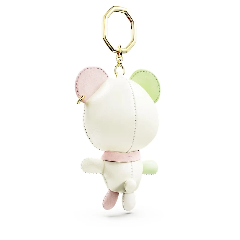 Teddy bag charm, Bear, Multicoloured, Gold-tone plated by SWAROVSKI