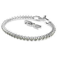 Imber Emily Tennis bracelet, Round cut, Black, Rhodium plated by SWAROVSKI