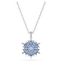 Magic set, Snowflake, Blue, Rhodium plated by SWAROVSKI