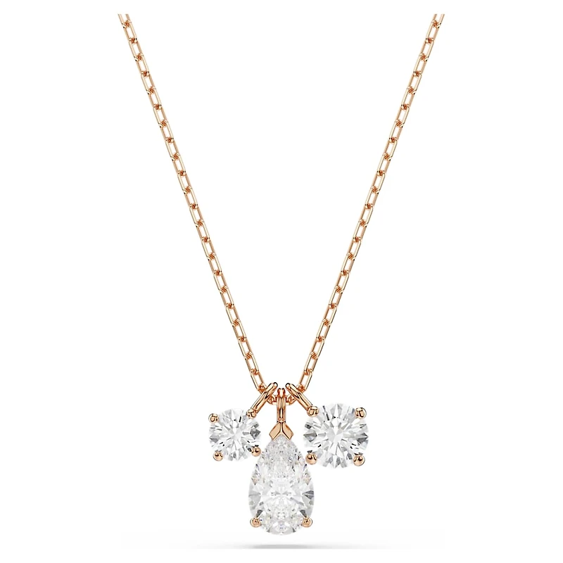 Mesmera pendant, Mixed cuts, White, Rose gold-tone plated by SWAROVSKI